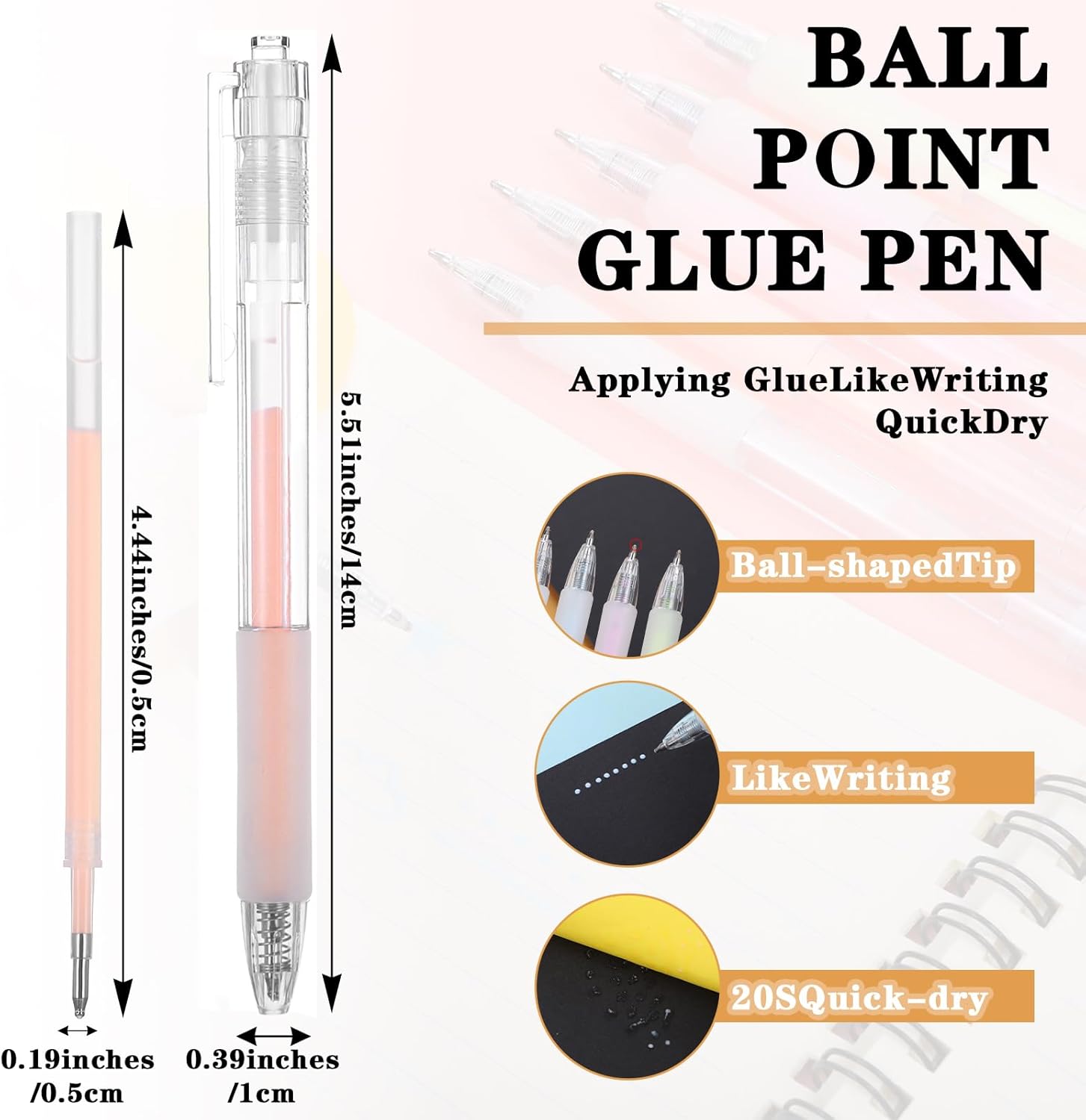 18 Pcs Quick Dry Glue Pen Ball - Alignment Stick Set review and price